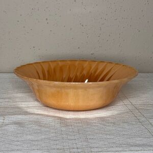 Vintage Anchor Hocking Fire-King Swirl Peach Luster 8.5" Serving Bowl